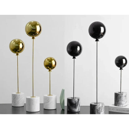 GlamOrb Ornament - Marmor-Bas Metall Heminredning Ornament