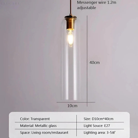 GlassBliss Lampa - Nordic Iron Glass LED Vägglampa