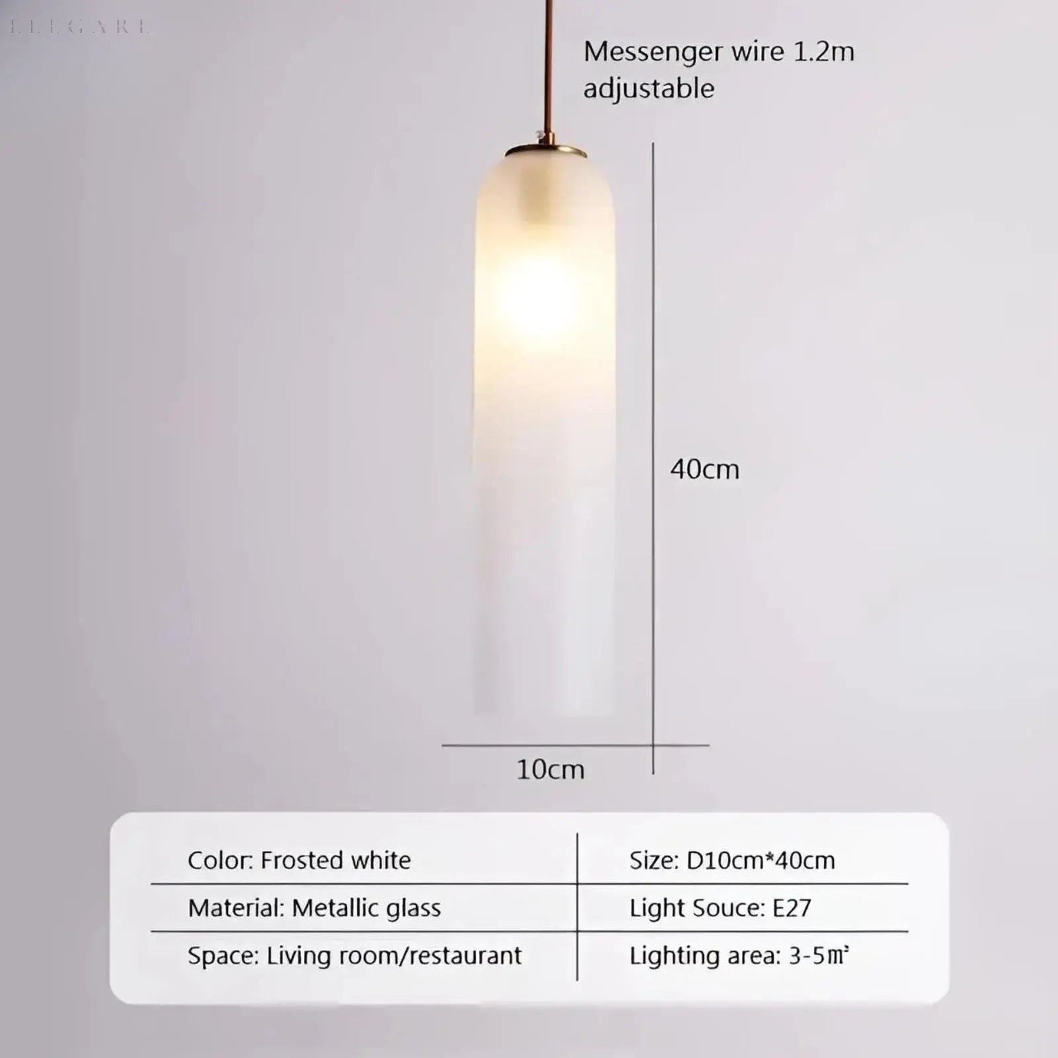 GlassBliss Lampa - Nordic Iron Glass LED Vägglampa