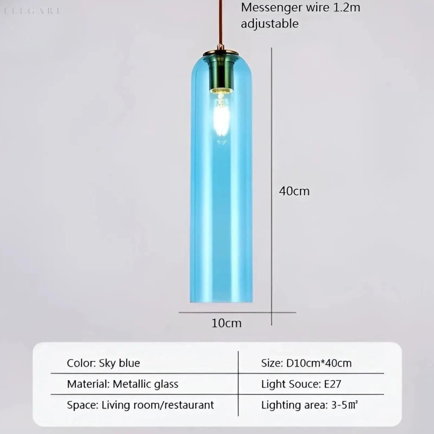 GlassBliss Lampa - Nordic Iron Glass LED Vägglampa