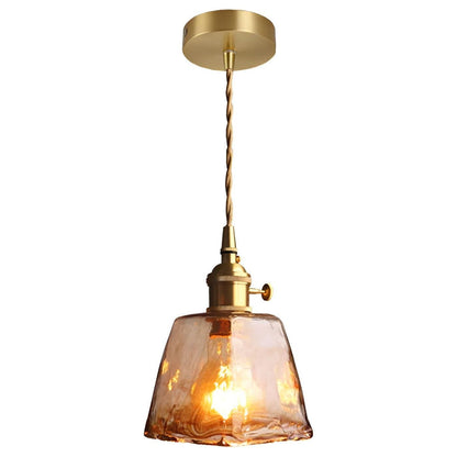 GlassElegance Light - Vintage Crystal Prism Glass Pendant Ceiling Light