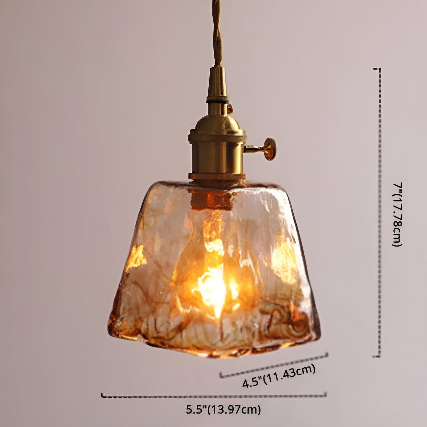 GlassElegance Light - Vintage Crystal Prism Glass Pendant Ceiling Light