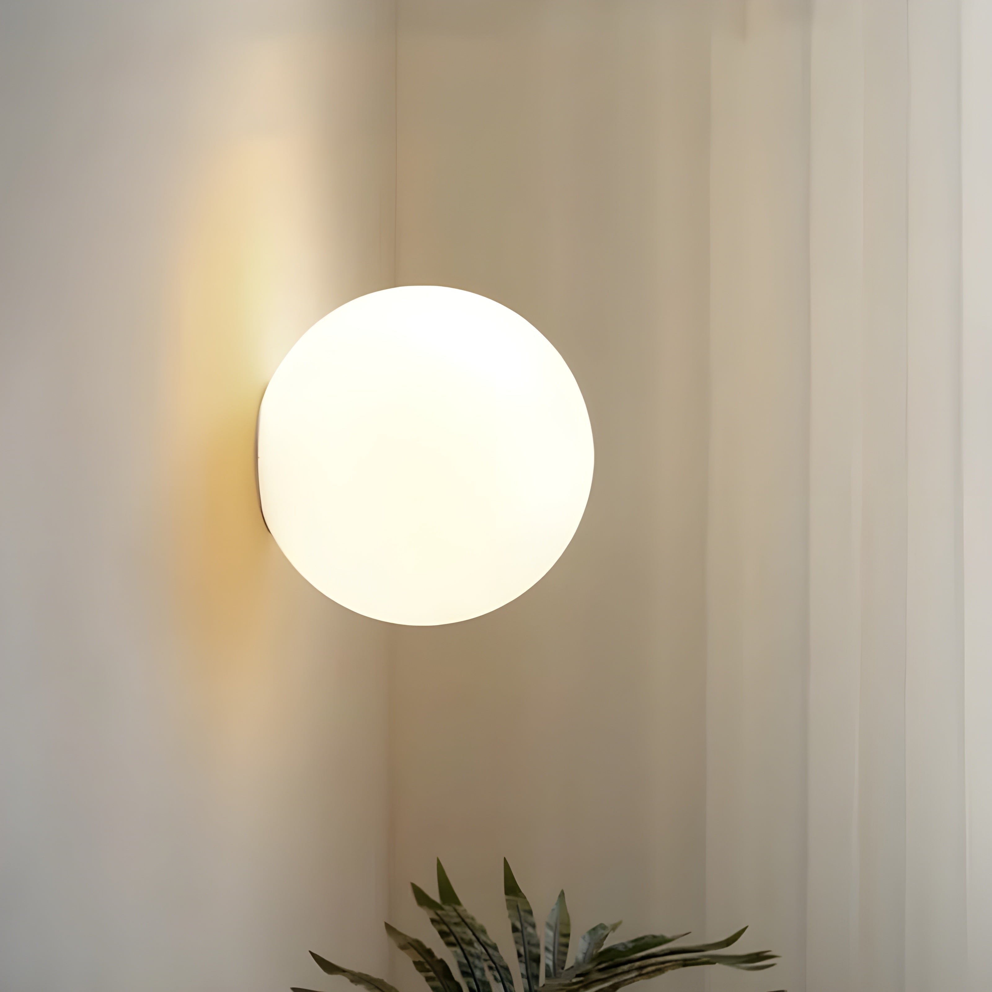 Rund Glas Vägglampa – Modern LED Lampa för Vardagsrum eller Hall