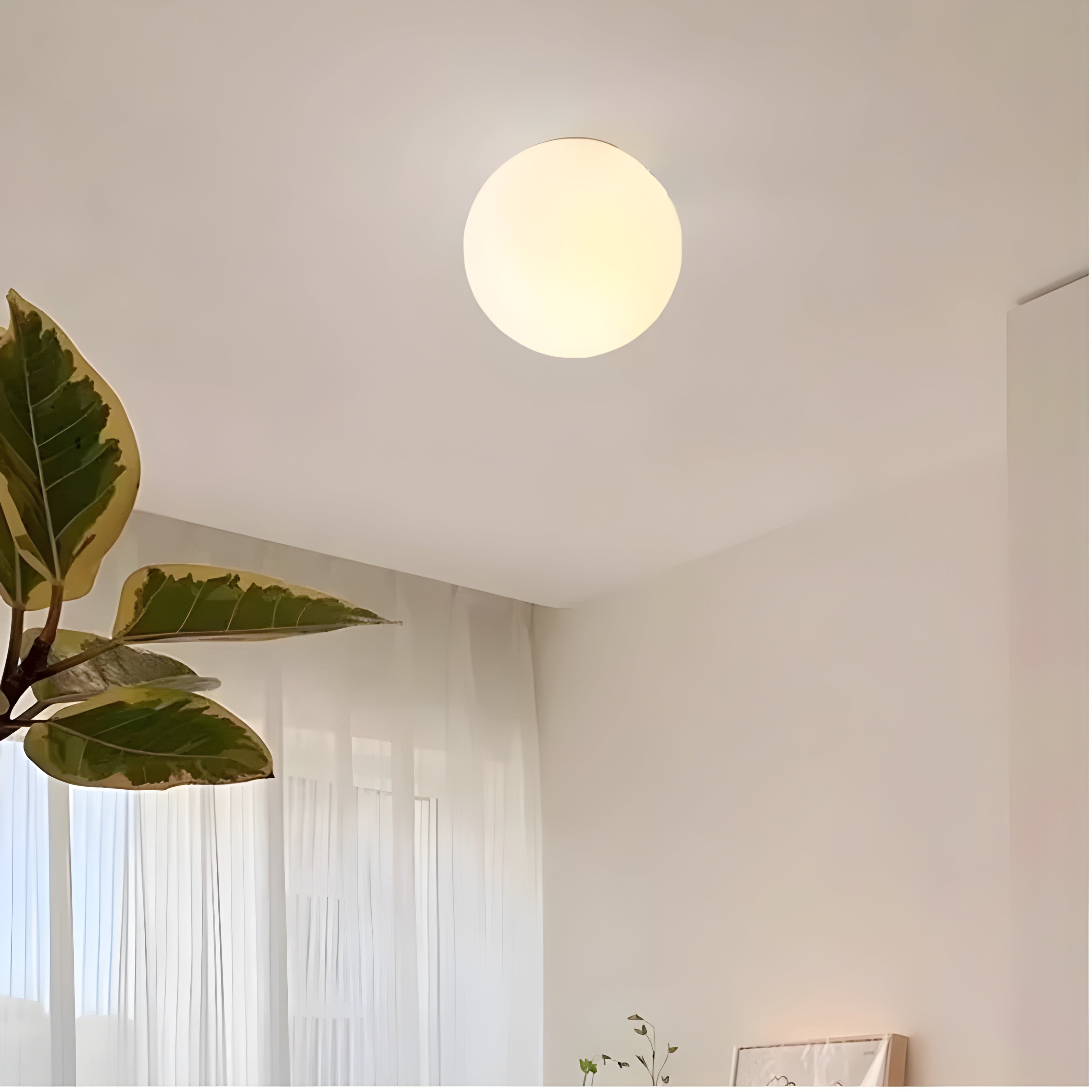 Rund Glas Vägglampa – Modern LED Lampa för Vardagsrum eller Hall