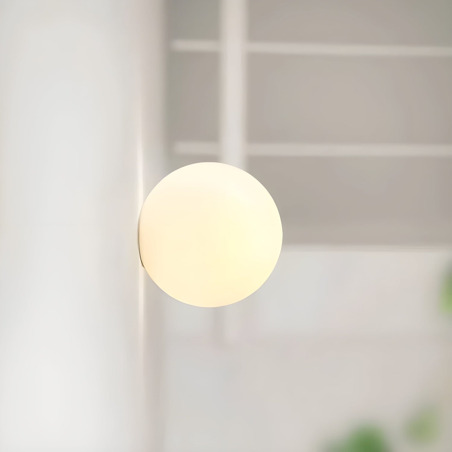 Rund Glas Vägglampa – Modern LED Lampa för Vardagsrum eller Hall