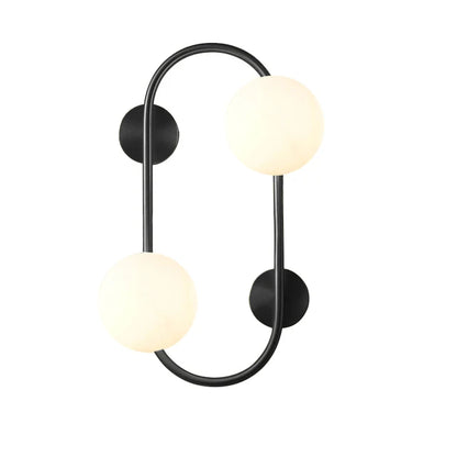 LuminoSphere - Modern mässingsvägglampa med glasbollar