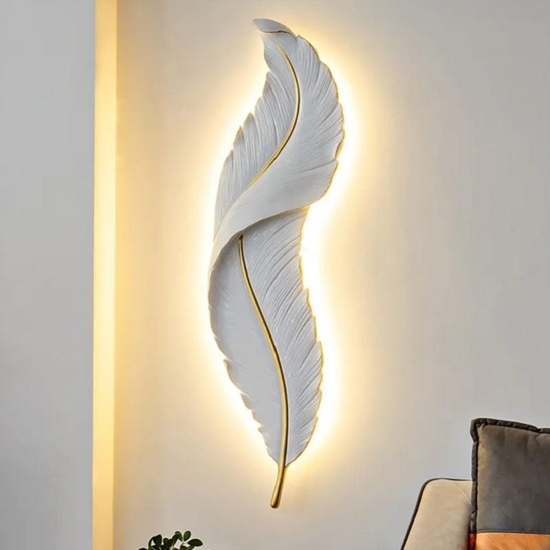 Lunava | LED-vägglampa med fjädrar design