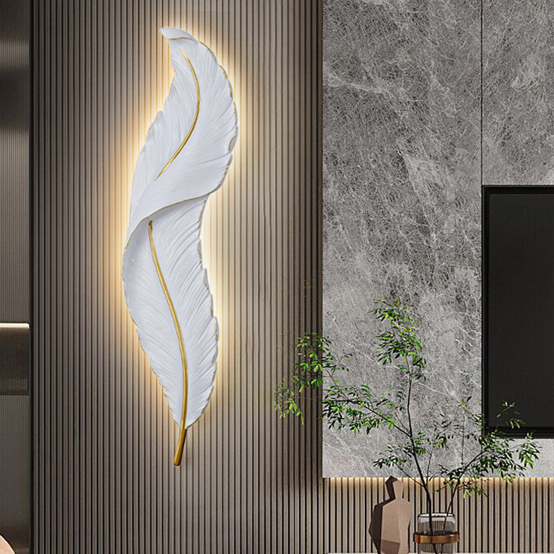 Lunava | LED-vägglampa med fjädrar design