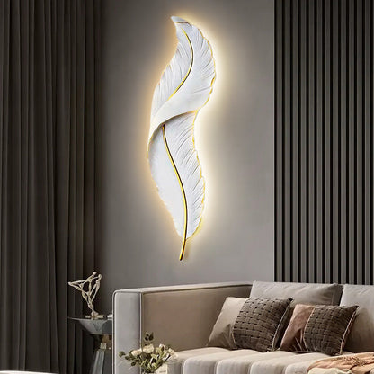 Lunava | LED-vägglampa med fjädrar design