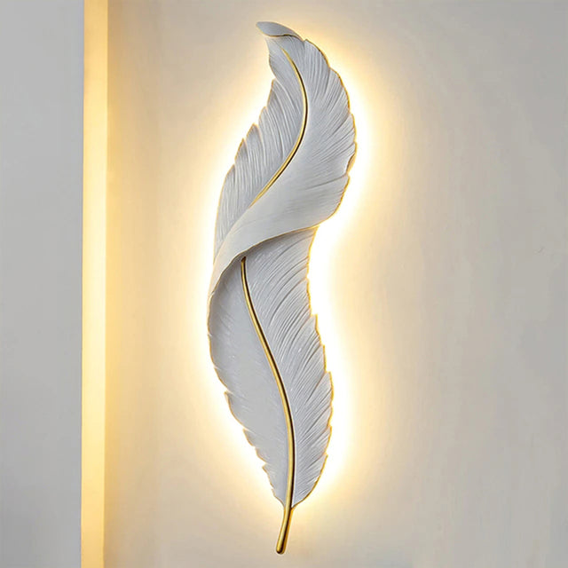 Lunava | LED-vägglampa med fjädrar design