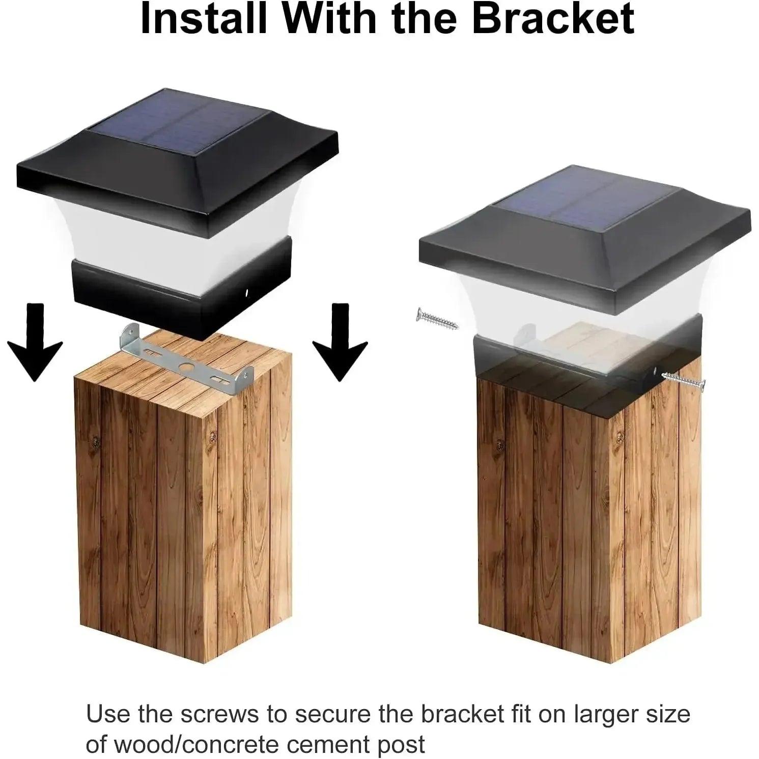 GlowGate Lampa - Solarb drivet trädgårdsgrindslampa Dekor