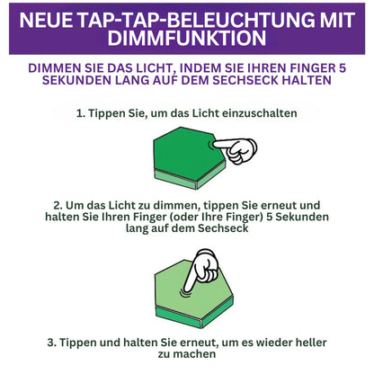 Interaktiva sexkantiga LED-paneler med RGB-färgkontroll och musiksynkronisering