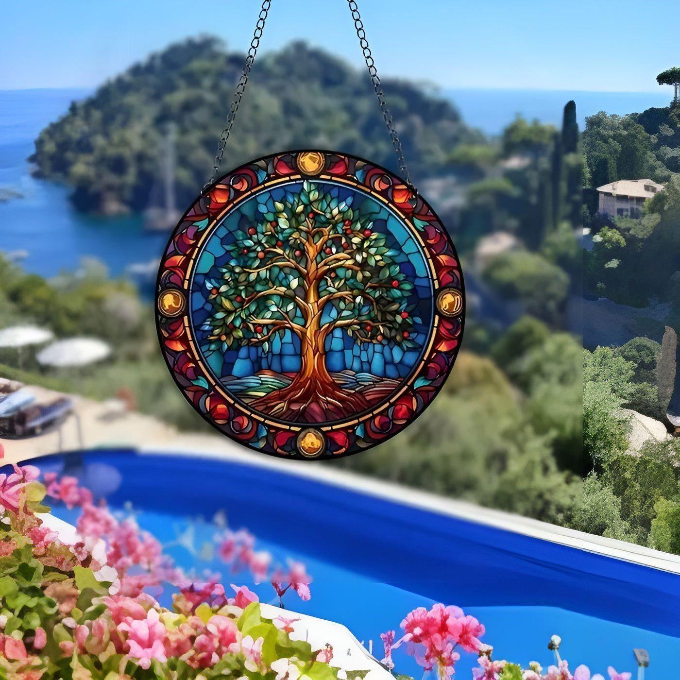 GlowLife Suncatcher - Rundt Malet Akryl Solfångare