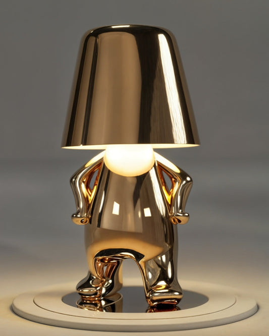 Carvallo – Guld-färgad USB-laddningsbar bordslampa, dimbar och kompakt