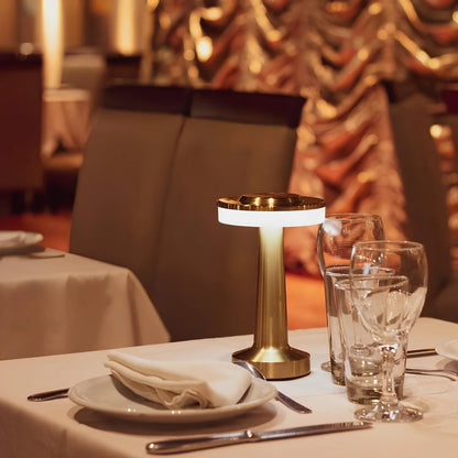 Bordlampa Metall LED Uppladdningsbar Dimmbar Ljus