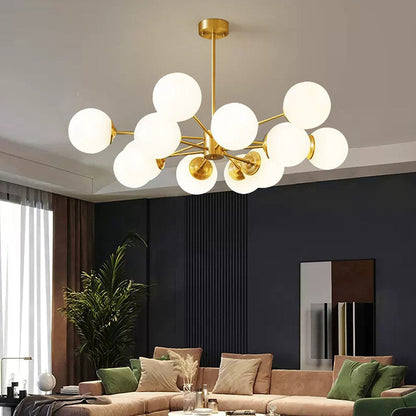 Lyxig Guld Kandelaber | Elegant Messingsbelysning för Sovrum | Intrikat Design | E27 Lampa Bas