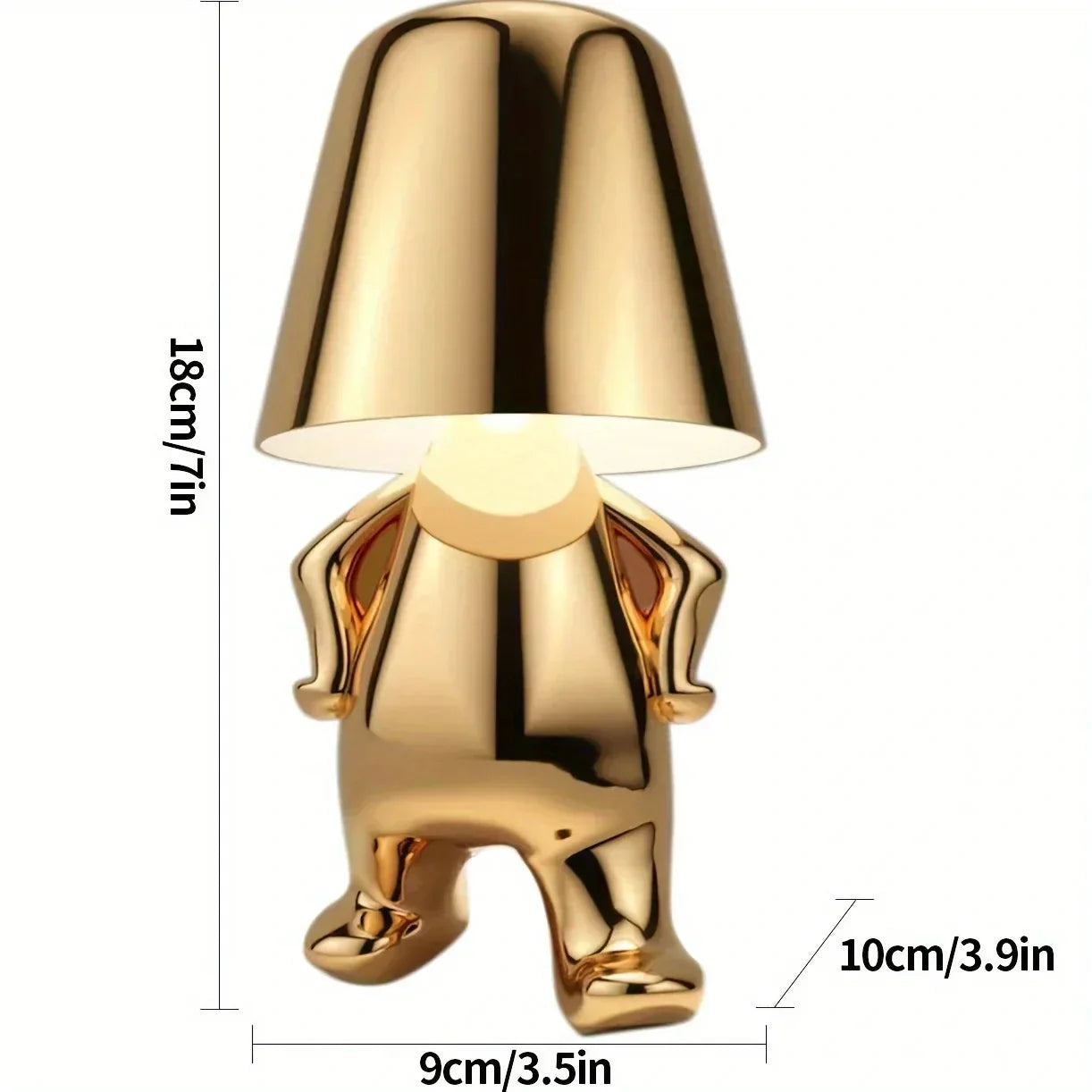 GoldenGrace - Gyllene Staty Bordslampa