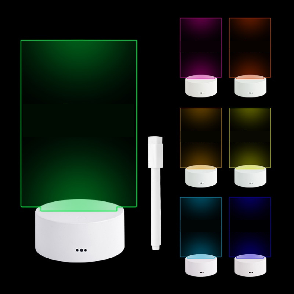 Carvallo – Kreativ LED-lampa med skiftande färger och meddelandeboard