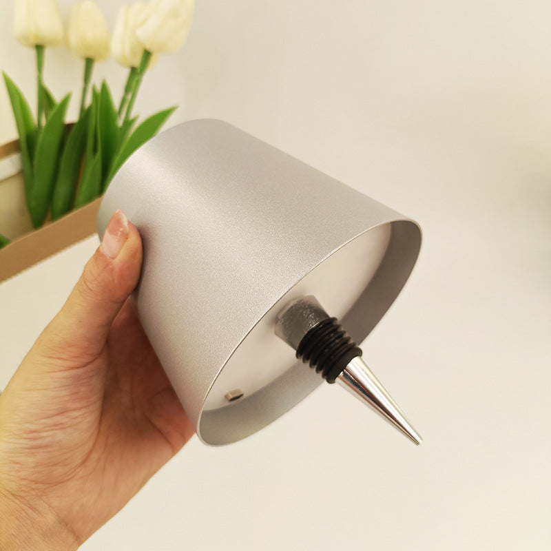 Flasklampa Metallbordslampa