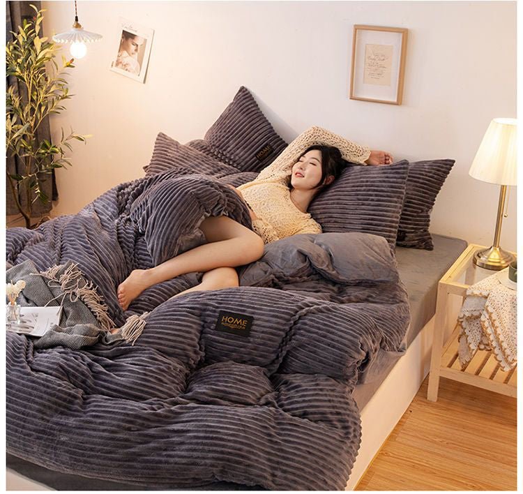 Mjuk Plysch Duvetöverdrag för Vinter - PlushWarm