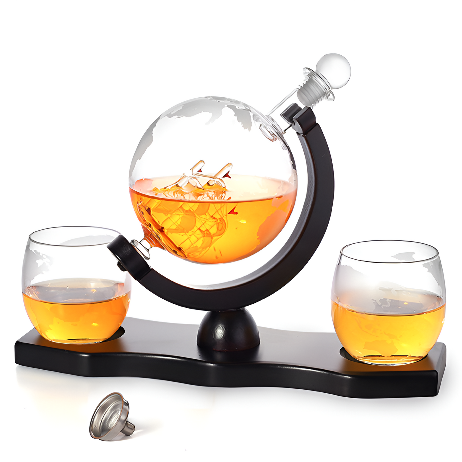 Kristall-Whiskykaraff med glas – Världskuladesign | Dekorativ för kontor &amp; hem