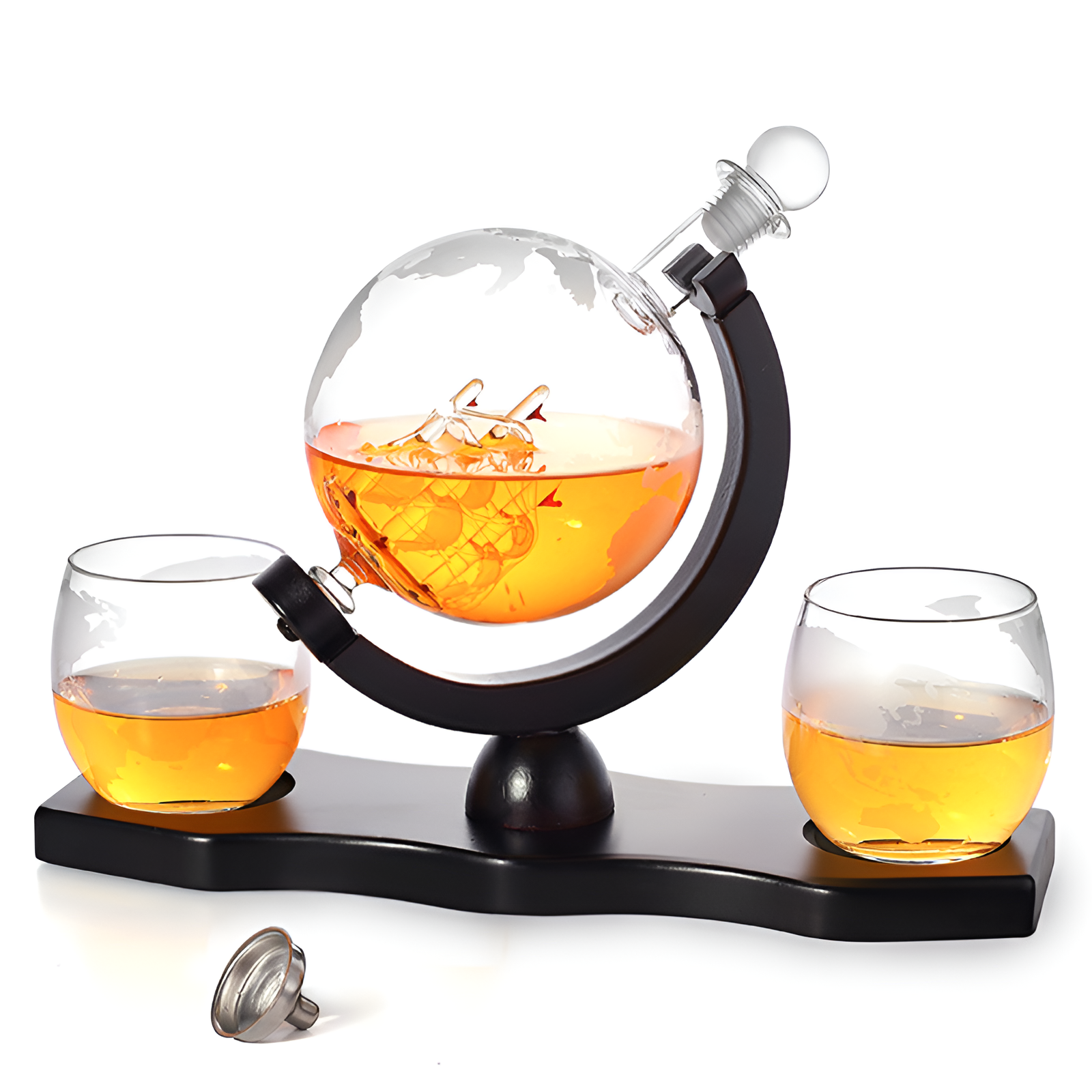 Kristall-Whiskykaraff med glas – Världskuladesign | Dekorativ för kontor &amp; hem