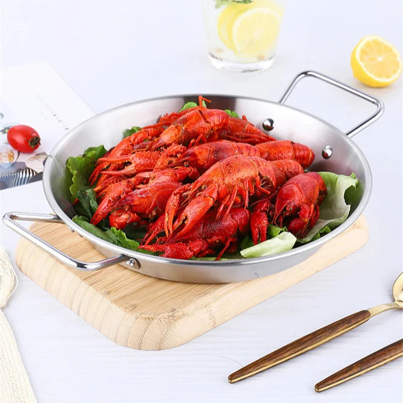 Royallure Rostfritt Stålkokkärl och Stekpanna med Dubbel Handtag Kökstallrik