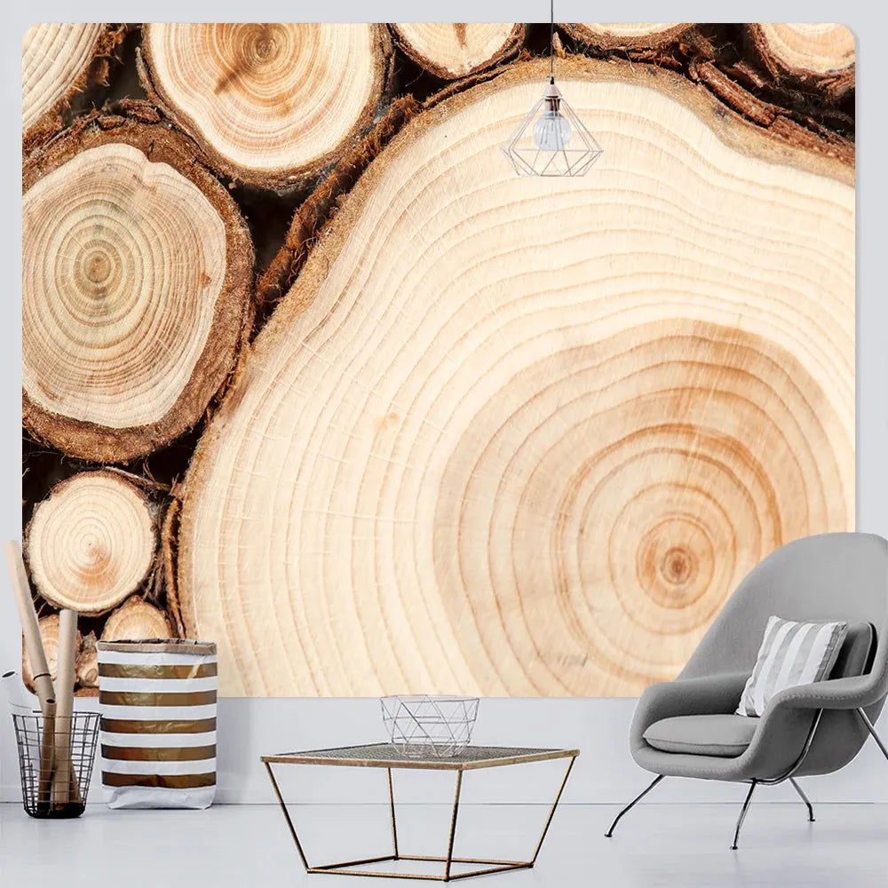 RusticWoodland Väggtapestry - Trädekoration Väggtapestry