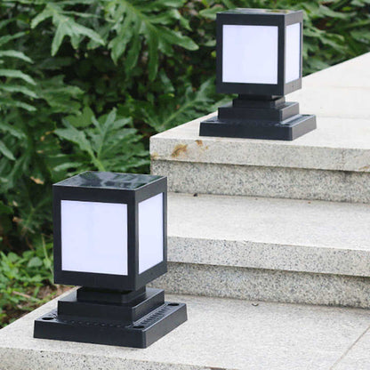 Solarlampa LED i kvadratdesign – Dekorativ utomhusbelysning för gångvägar och terrass