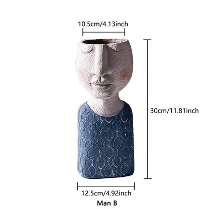 PlantMuse – Hantverksgjord serieteknikskulpturkruka med lekfullt uttryck