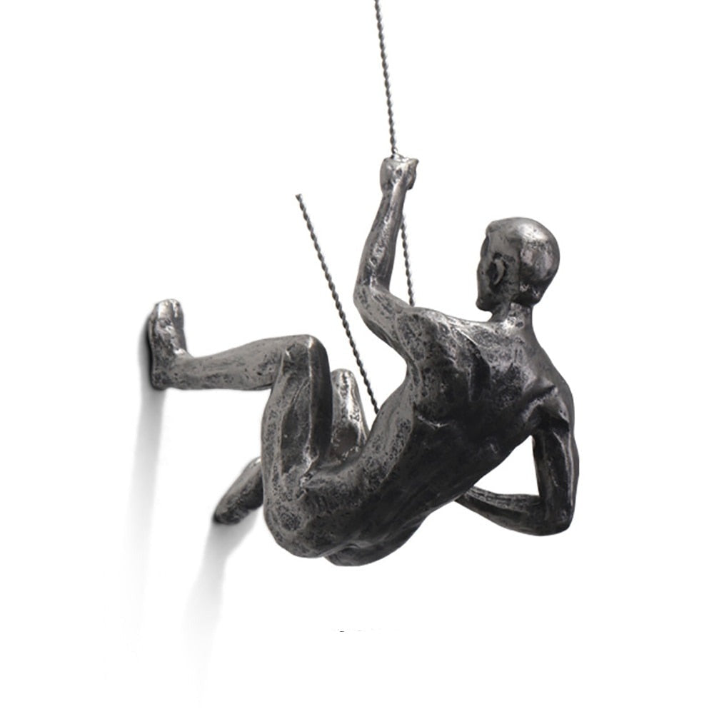 ArtiClimb Väggfigur | Klättrande skulptur i konstharp