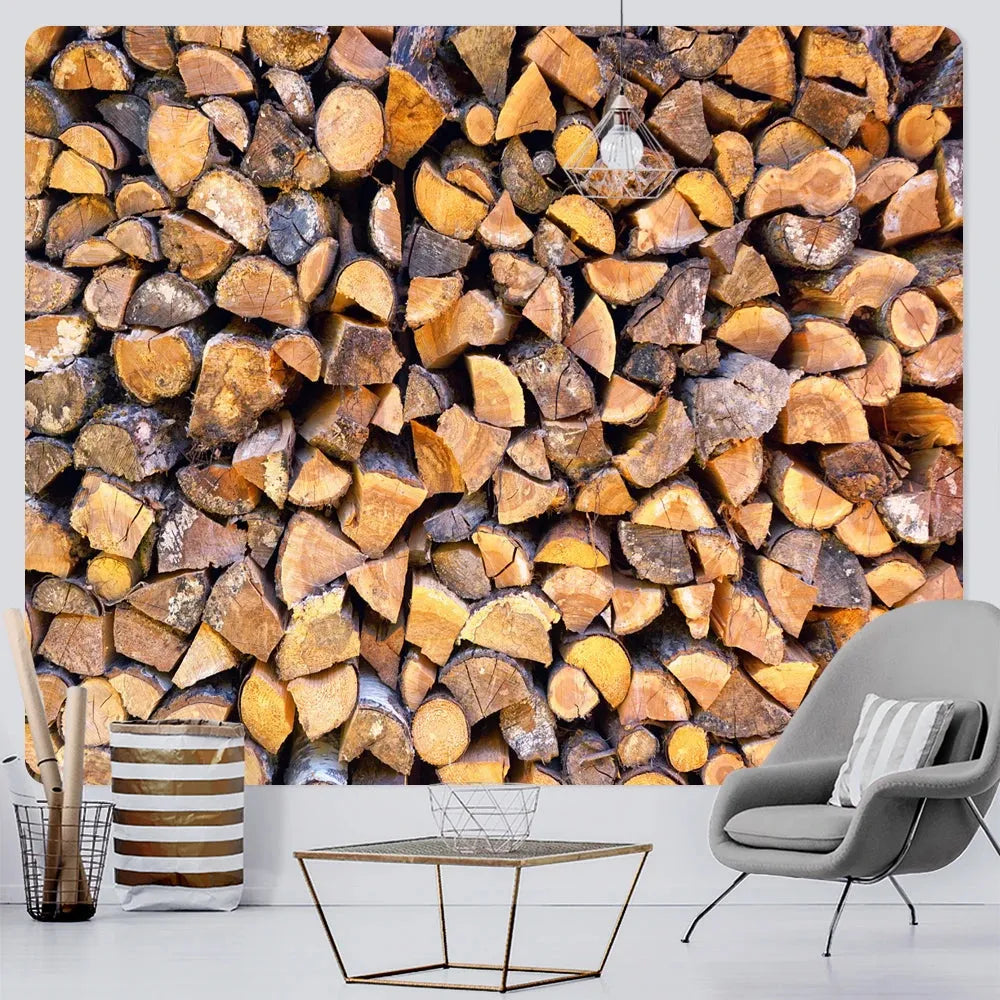 RusticWoodland Väggtapestry - Trädekoration Väggtapestry