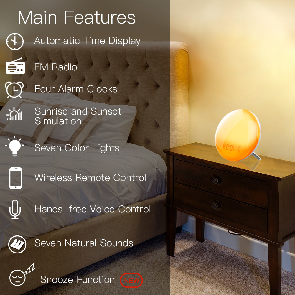 WLAN LED-Väckarklocka med Färgväxling
