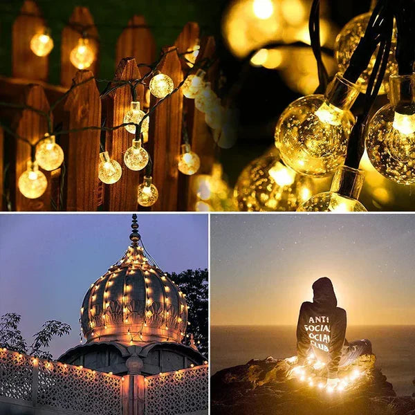 GlitterLuxe - Vattentäta solcell LED-ljusslingor
