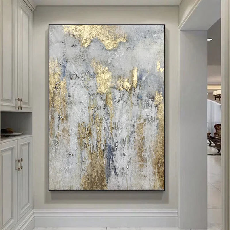 Echoes in Gold - Fantastisk oljemålning på duk