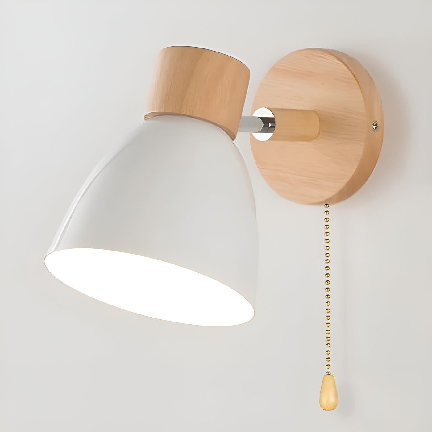Träggolvslampa med strömbrytare – Varmt ljus i skandi-stil | För vardagsrum &amp; sovrum