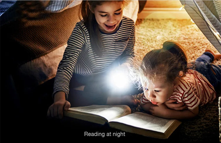 Bärbar LED Campinglampa med Powerbank – Uppladdningsbar, USB-port, för utomhus och nödsituationer