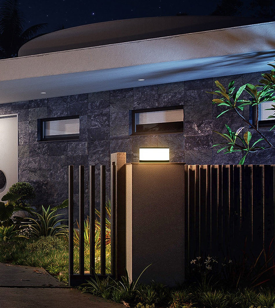 Carvallo-vägglampa LumaSteel | Med skymningssensor | Rostfritt stål & Aluminium | IP65 Väderbeständig | LED Varmvit