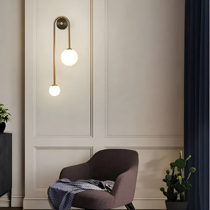 LuminSphere Light - Nordisk sängbord glasboll vägglampa
