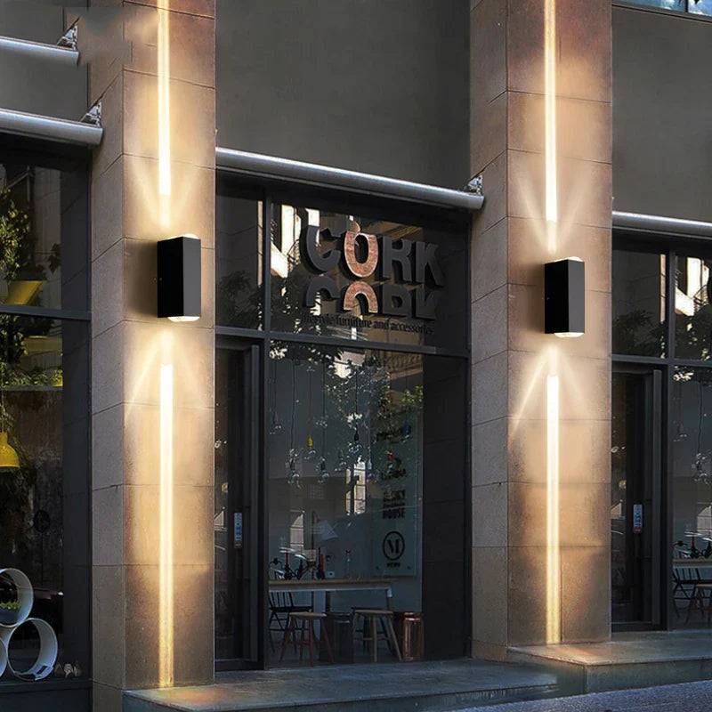 Carvallo-Utvändig vägglampa Virelo Beam | IP65 Vattentät | Aluminiumhölje | För trädgård, terrass & fasad | 85–265 V