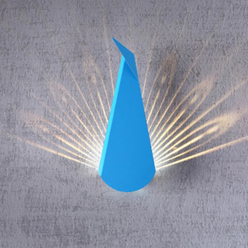 ElegantLicht - Påfågel Vägglampa Modern LED Vägglampa