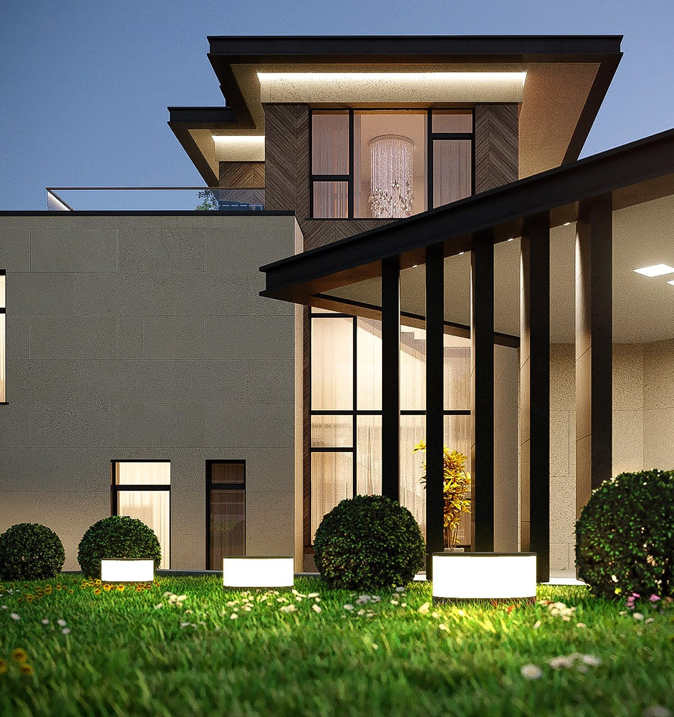 Carvallo-vägglampa LumaSteel | Med skymningssensor | Rostfritt stål & Aluminium | IP65 Väderbeständig | LED Varmvit