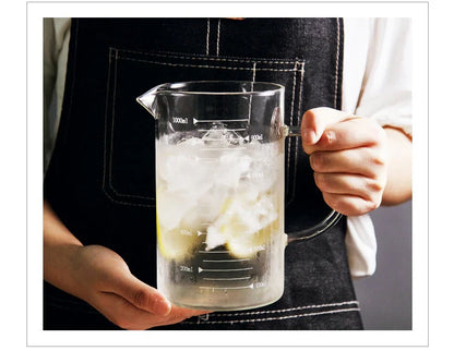 Royallure Värmebeständigt Glas Mätkopp, Hög-Borosilikat 250 ml–1000 ml, Klar &amp; Hållbar