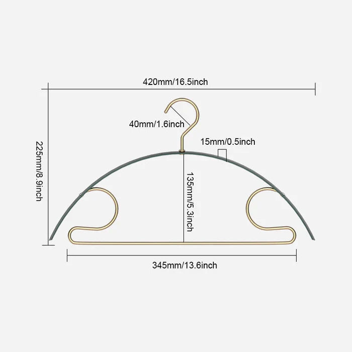 PerfectHold - Eleganta hängare med breda axlar och byxstång