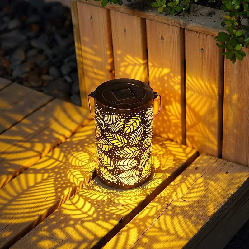 Luminous Leaf Lantern - Elegant Solenergid design