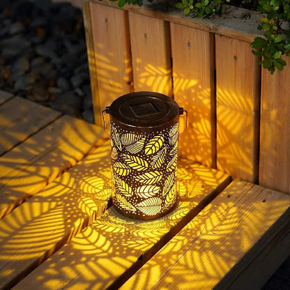 Luminous Leaf Lantern - Elegant Solenergid design
