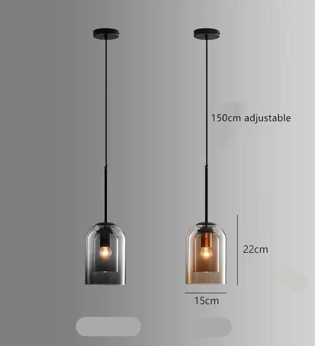 NordicGlow – Nordisk Dubbelglas Pendellampor för Modern Stil