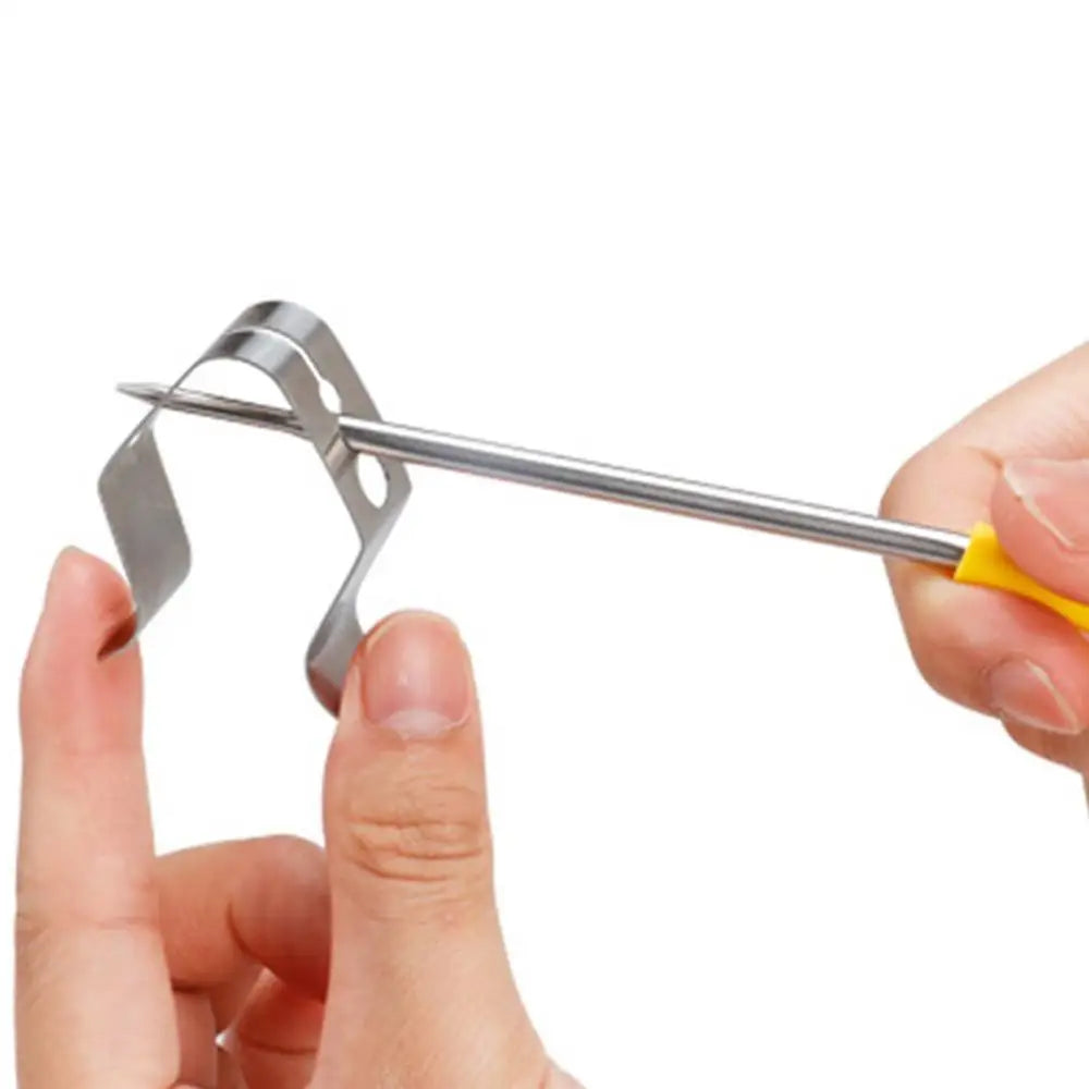 Carvallo Termometer-Cliphållare 4-pack | I rostfritt stål | För BBQ, rökare & ugn | Passar för trådlösa & Bluetooth-termometrar