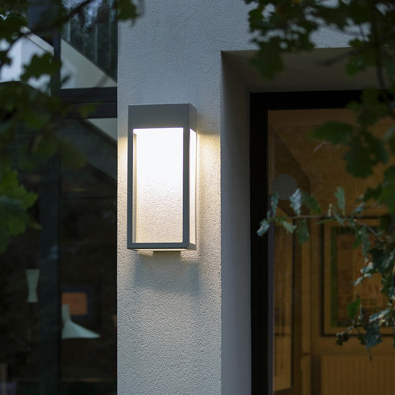 Carvallo-vägglampa LumiVita | Med skymningssensor | Rostfritt stål & aluminium | IP65 Väderbeständig | LED Varma vita