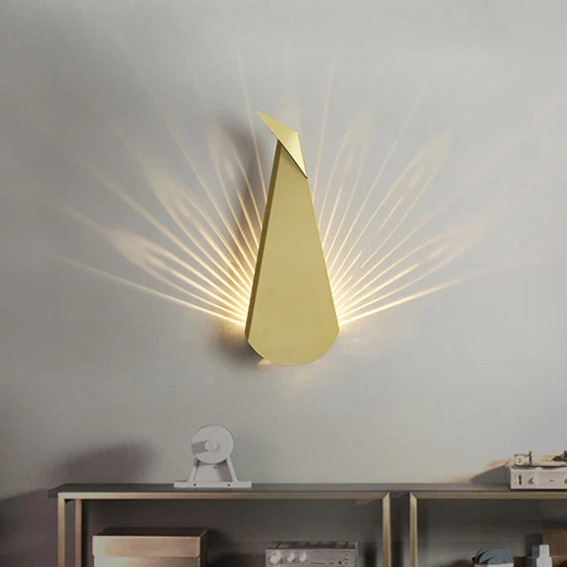 ElegantLicht - Påfågel Vägglampa Modern LED Vägglampa